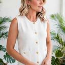  Solid Knit Sweater Vest with Front Pockets | S-XL
