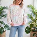  Floral Twist Trim Long Sleeve Top | S-XL