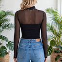  Stripe Trim Round Neck Short Puff Sleeve Top | S-XL