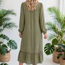  Collared V-Neck Leopard Trim Maxi Dress | S-XL