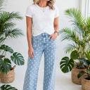  Polka Dot Slim Fit Denim Jeans