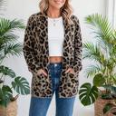  Leopard Print Open Front Cardigan | S-XL