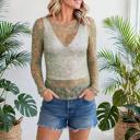  Vintage Floral Print Sheer Long Sleeve Top | S-XL
