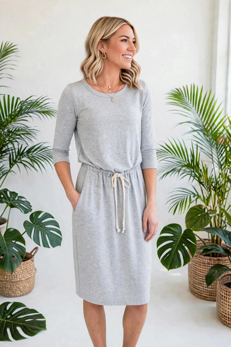 Easy 2 Tone Waist String Dress | S-XL