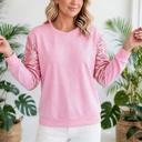  Sequin Round Neck Pullover Top | S-XL