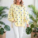  Polka Dot Loose-Fit Long Sleeve Top | S-XL