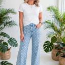 Polka Dot Slim Fit Denim Jeans