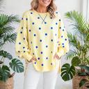  Polka Dot Loose-Fit Long Sleeve Top | S-XL
