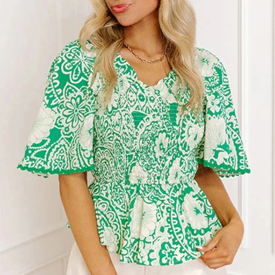 Sweet Bloom Smocked Blouse | S-XL