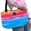 Rainbow Neoprene Beach Tote
