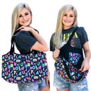Chalkboard Letters Pocket Neoprene Beach Tote