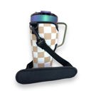 Tan Checkerboard 25-35oz Handled Tumbler Carrying Sleeve 25-35oz Handled Tumbler Carrying Sleeve