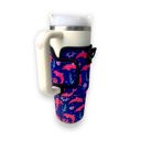 Pink Dolphins 25-35oz Handled Tumbler Carrying Sleeve 25-35oz Handled Tumbler Carrying Sleeve
