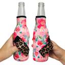 Summer Blooms w/ Leopard Bottleneck Handler 12oz Bottleneck Handler