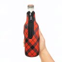Red Plaid w/ Leopard Bottleneck Handler 12oz Bottleneck Handler