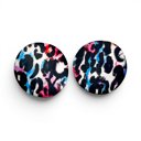 Watercolor Leopard Car Coasters Neoprene Car Coasters (Set of 2)