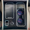 Red White & Texas Car Coasters Neoprene Car Coasters (Set of 2)