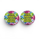Stay Trippy Little Hippie Car Coasters Neoprene Car Coasters (Set of 2)