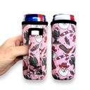 Cowboy Santa Slim Can Handler 12oz Pocketed Slim Can Handler