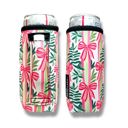 Christmas Bows Slim Can Handler 12oz Pocketed Slim Can Handler