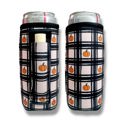 Pumpkin Gingham Slim Can Handler 12oz Pocketed Slim Can Handler