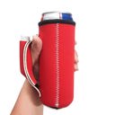 Red Slim Can Handler 12oz Pocketed Slim Can Handler