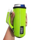 Lime Green Slim Can Handler 12oz Pocketed Slim Can Handler
