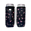 Cottage Rose Slim Can Handler 12oz Pocketed Slim Can Handler