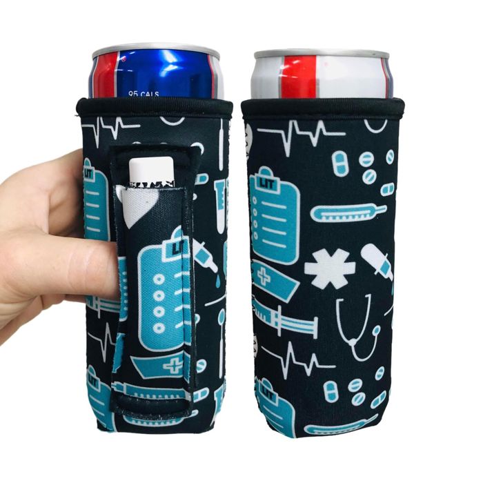 12oz Pocketed Slim Can Handler