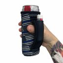 Back The Blue Slim Can Handler 12oz Pocketed Slim Can Handler