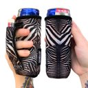 Zebra Slim Can Handler 12oz Pocketed Slim Can Handler