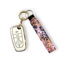 Blushing Leopard Wristlet Keychain Wristlet Keychain