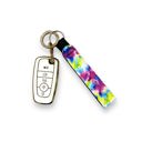 Purple Tie Dye Wristlet Keychain Wristlet Keychain