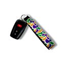 Mardi Gras Camo Wristlet Keychain Wristlet Keychain