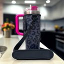 Black Leopard 40oz Carrying Sleeve 40oz Handled Tumbler Carrying Sleeve