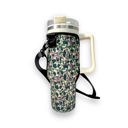 Green Duck Camo 40oz Carrying Sleeve 40oz Handled Tumbler Carrying Sleeve
