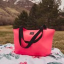 Neon Pink Neoprene Beach Tote