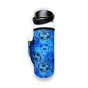 Blue Soccer Water Bottle Handler 16oz Water Bottle & 24oz Can Handler