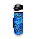 Blue Soccer Water Bottle Handler 16oz Water Bottle & 24oz Can Handler