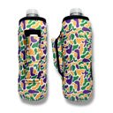 Mardi Gras Camo Water Bottle Handler 16oz Water Bottle & 24oz Can Handler