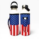 USA Water Bottle Handler 16oz Water Bottle & 24oz Can Handler
