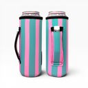Cotton Candy Stripes Water Bottle Handler 16oz Water Bottle & 24oz Can Handler