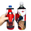 Santa's List Water Bottle Handler 16oz Water Bottle & 24oz Can Handler