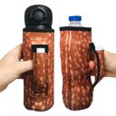 Deer Hide Water Bottle Handler 16oz Water Bottle & 24oz Can Handler