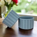  Florence Cable Knit Silicone Tumbler Boot | Fog Blue