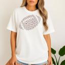  Chinoiserie Football Floral Graphic Tee Vintage Game Day Shirt for Women, Fall Sports Aesthetic