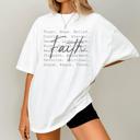  Faith Trust Hope Belief Tee Inspirational Christian Graphic Shirt, Positive Affirmation Top for Women