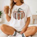  Fall Book Pumpkin Halloween Teacher Graphic Tee Cute Autumn Reading Lover T-Shirt