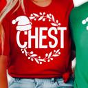 Small Red Chest Nuts Chestnuts Funny Christmas Matching Couple Graphic Tees