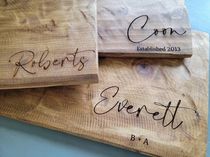 Extra Large Rustic Charcuterie Board - Engraved